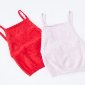 Red High Neck Sweater Cami